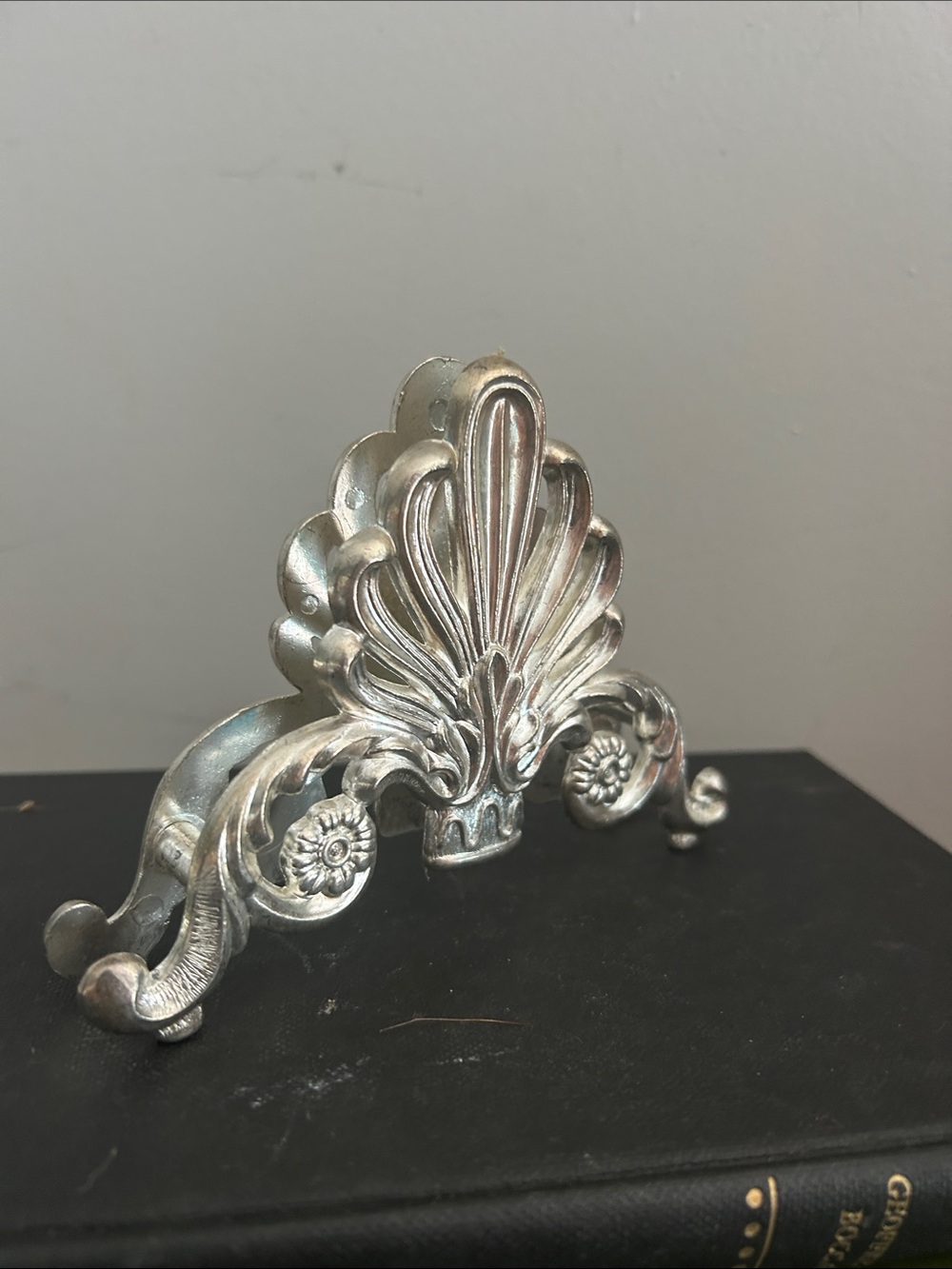 Ornate Silver Plated Small Napkin Holder Floral